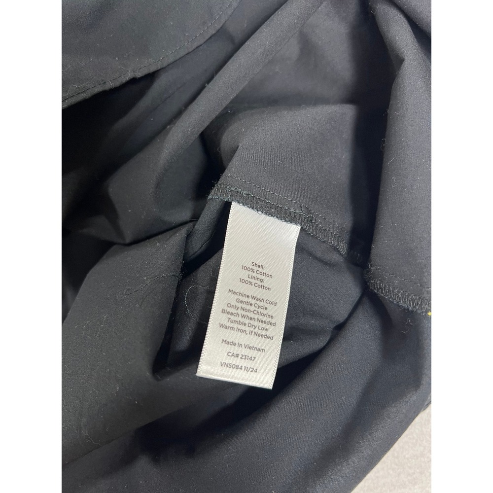 NWT Talbots Poplin Fit & Flare Black 100% Cotton Sleeveless Midi Dress Size 12 - Picture 7 of 8